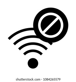 wifi block vector glyphs icon