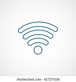 Wi-Fi Blue Icon On White Background