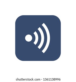 wifi blue symbol app flat icon