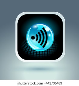 wifi blue symbol app icon