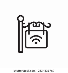 wifi board icon sign vector