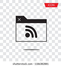 wifi in browser icon vector isolated on white background.