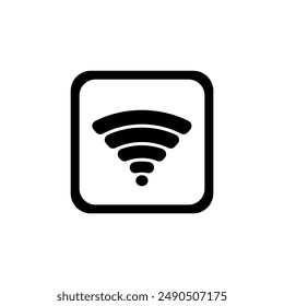 
wifi button concept line icon. Simple element illustration.wifi button concept outline symbol design.