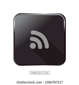 Wi-Fi button with gradient. Basic Icon Editable vector.