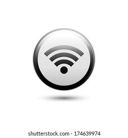 Wifi button sign (open wifi or wireless icon)