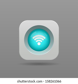 Wi-Fi Button - Vector App Icon