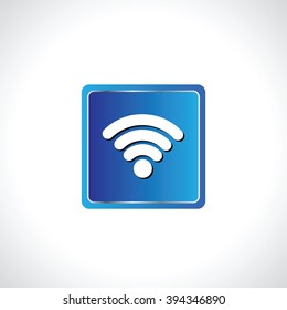 wifi  button web icon, vector illustration. Flat design style
