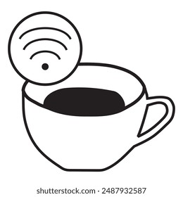 wifi cafe icon vector design
