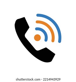 Wifi Call icon. Glyph style vector EPS.