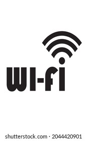 Diseño caligráfico WiFi. Diseño de vectores. Ilustración vectorial utilizada en camisetas, tarjetas, fondos de pantalla, publicaciones, emblemas, etc.
