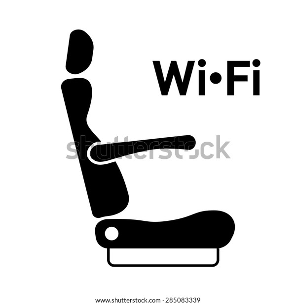 wi-fi in  car, bus,\
train, plane seat icon