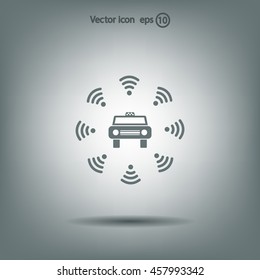 Wifi in car icon