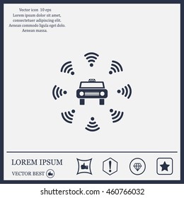 Wifi in car icon