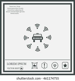 Wifi in car icon