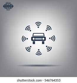 Wifi in car icon