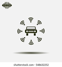 Wifi in car icon