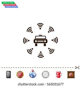 Wifi in car icon
