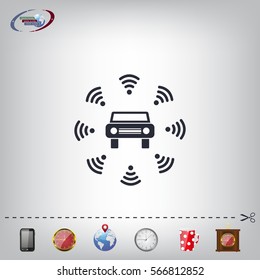 Wifi in car icon