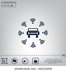 Wifi in car icon