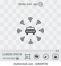 Wifi in car icon