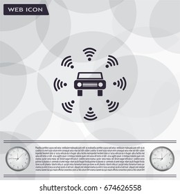 Wifi in car icon