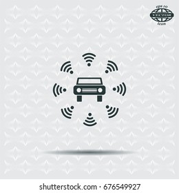 Wifi in car icon