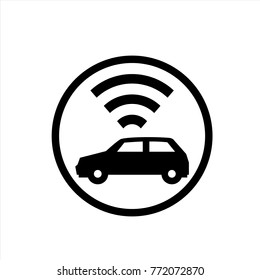 Wi-Fi Car icon in trendy flat style isolated on background. Wi-Fi Car icon page symbol for your web site design Wi-Fi Car icon logo, app, UI. icon Vector illustration, EPS10.