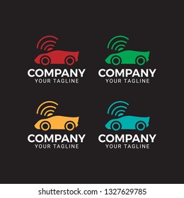 Wifi Car Logo Design Vector Template