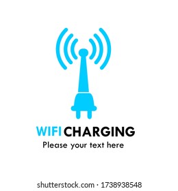 Wifi carging logo design template illustration