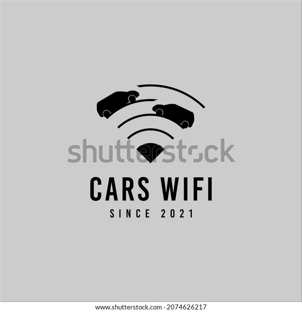 wifi cars logo design illustration modern and\
simple style