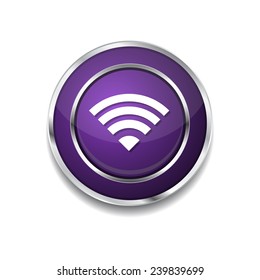 WIFI Circular Vector Purple Web Icon Button
