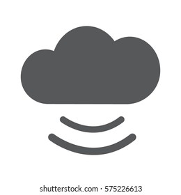 Wi-Fi cloud icon flat. Black pictogram on white background. Vector illustration symbol. EPS 10