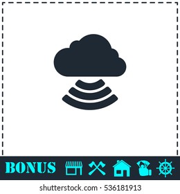 Wi-Fi cloud icon flat. Simple vector symbol and bonus icon