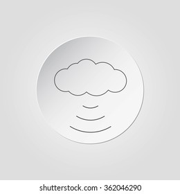 Wifi cloud icon and sign.