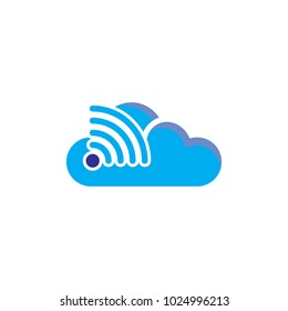 Wifi Cloud Logo Icon Design