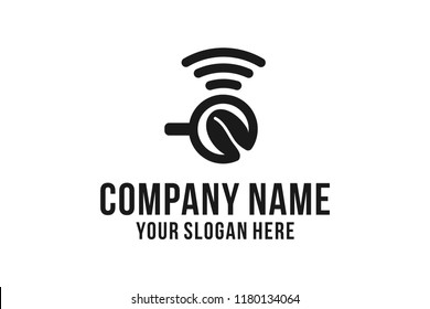 Wifi coffee cup logo design inspiration