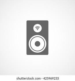 Wi-Fi Column Flat Icon On White Background