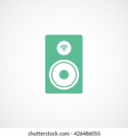 Wi-Fi Column Green Flat Icon On White Background
