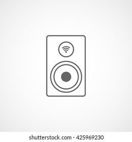 Wi-Fi Column Line Icon On White Background