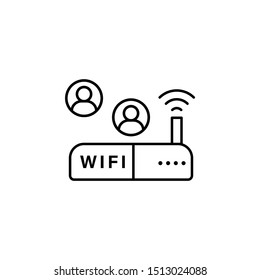 Wifi, communication icon. Element of communication thin line icon
