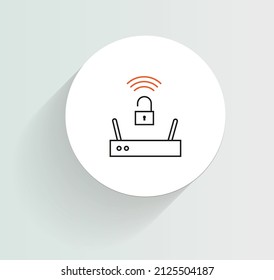 Wi-Fi compromise icon vector design