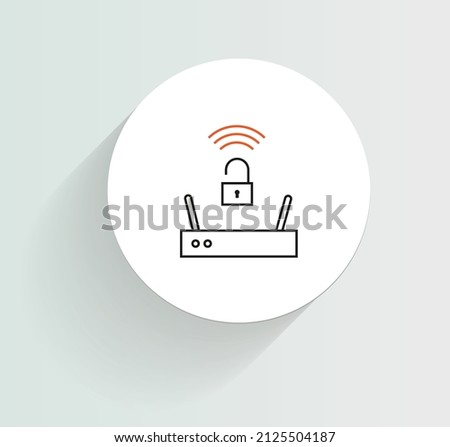 Wi-Fi compromise icon vector design