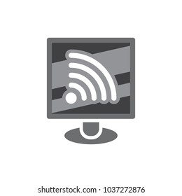 Wifi Computer Logo Icon Design