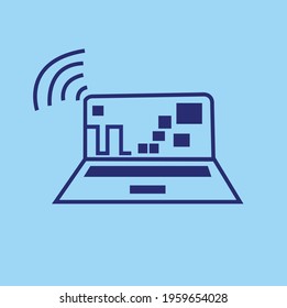 WiFi with computer symbol created by Libra design labs on 21st of April 2021