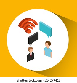 wifi concept speak message icon vector illustration eps 10