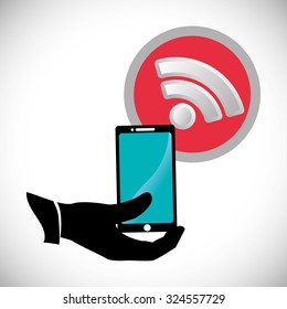 Wifi concept with technology icon design, vector illustration 10 eps graphic.