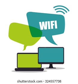 Wifi concept with technology icon design, vector illustration 10 eps graphic.