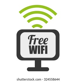 Wifi concept with technology icon design, vector illustration 10 eps graphic.
