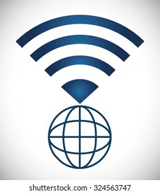 Wifi concept with technology icon design, vector illustration 10 eps graphic.