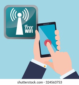 Wifi concept with technology icon design, vector illustration 10 eps graphic.